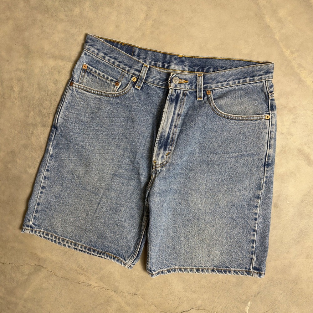 Vintage Levis 550 Denim Shorts Mens 34 Blue Baggy 90s Y2K